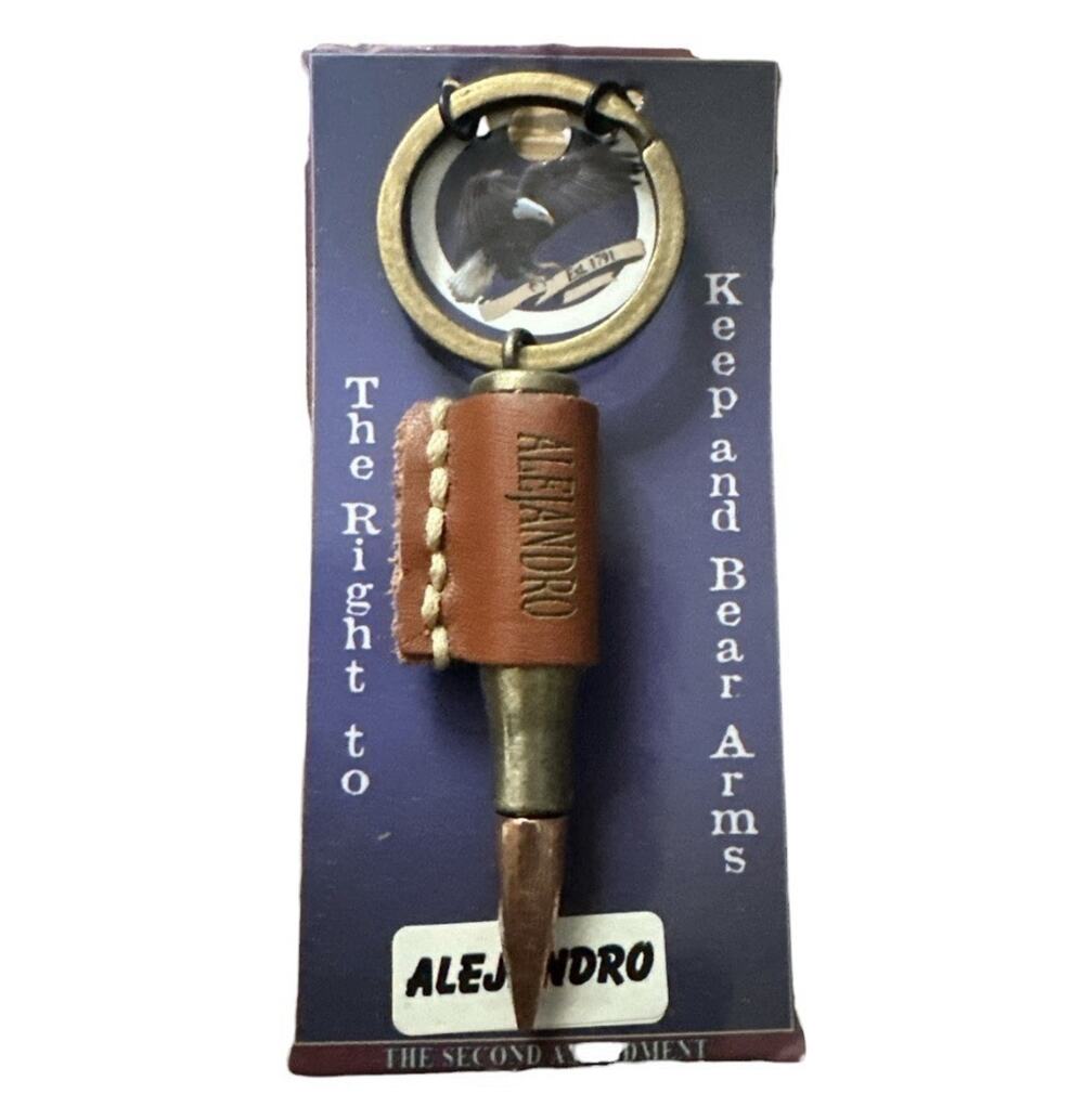 2nd Amendment Faux Rifle Bullet Keychain Alejandro Montana Artistic Impression